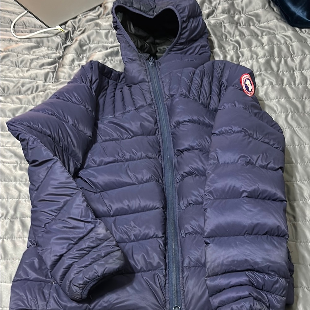 Canada Goose Blue Puffer Jacket Quilted Design - Picture 5 of 6
